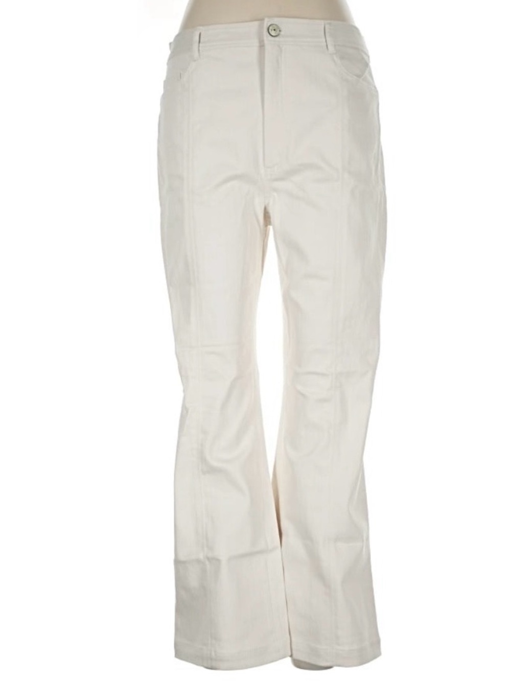 cinq à sept Cream Straight-Leg Pants - Size 12